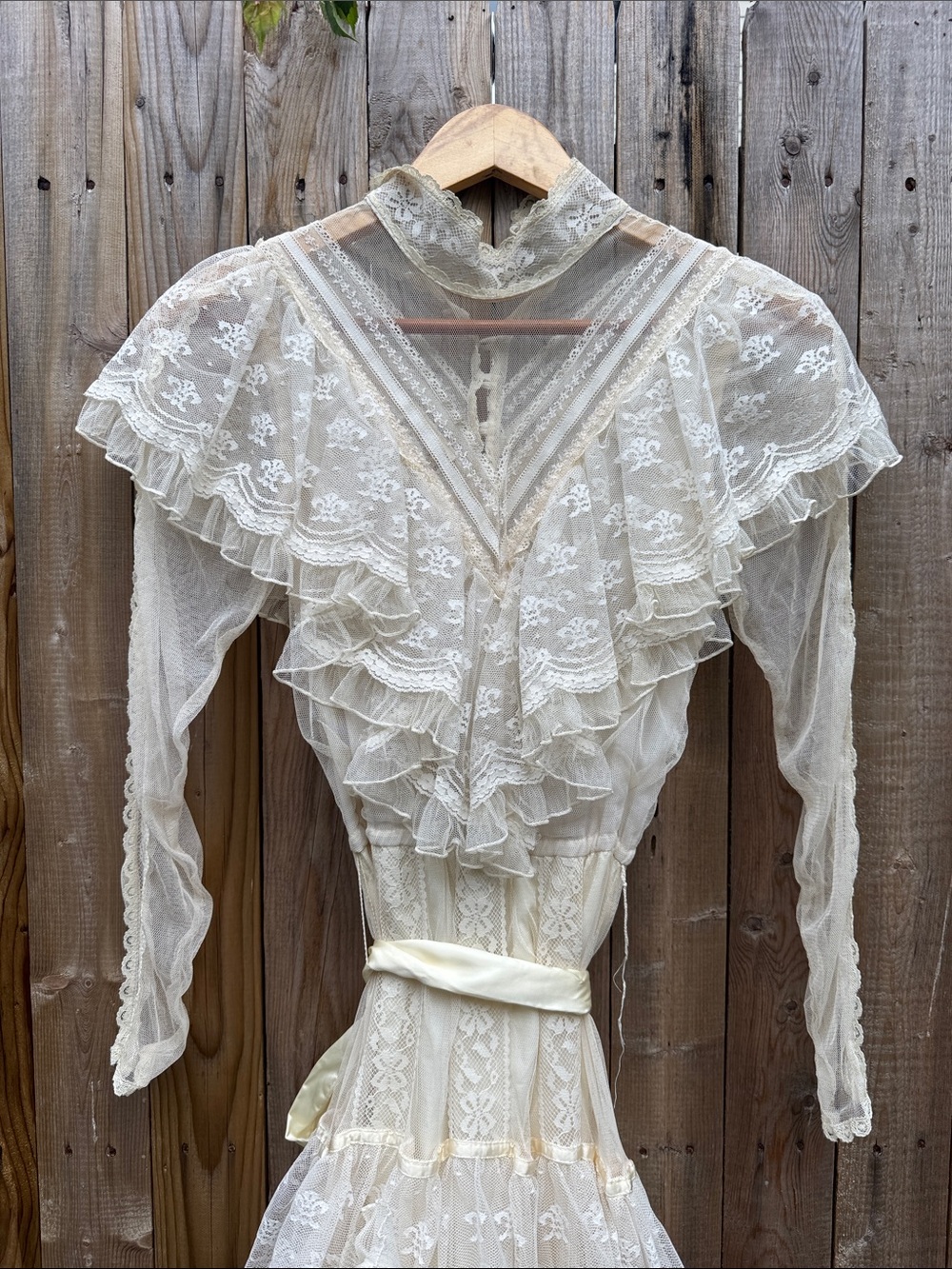 Gunne Sax 70s bridal collection prairie Lace Dress - Picture 4 of 13
